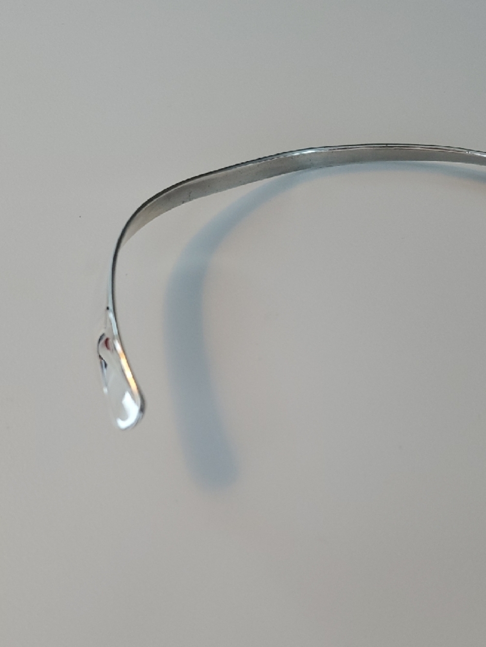 Modern One Of A Kind Sterling Silver Collar Necklace - Sleek Statement Choker - Picture 4 of 5